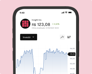 exemplo de tela de investimentos do aplicativo Invight
